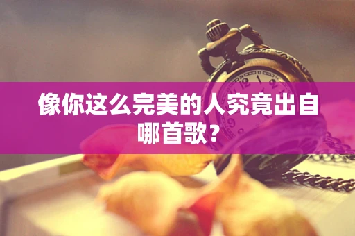 像你这么完美的人究竟出自哪首歌？