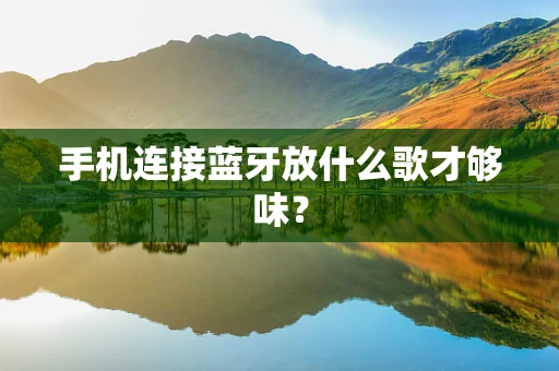手机连接蓝牙放什么歌才够味？