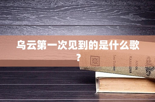 乌云第一次见到的是什么歌？