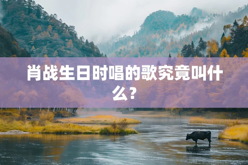 肖战生日时唱的歌究竟叫什么？