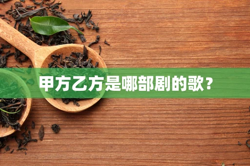 甲方乙方是哪部剧的歌？