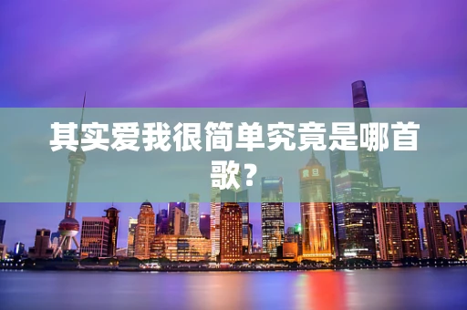 其实爱我很简单究竟是哪首歌？
