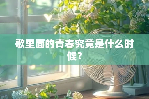 歌里面的青春究竟是什么时候？
