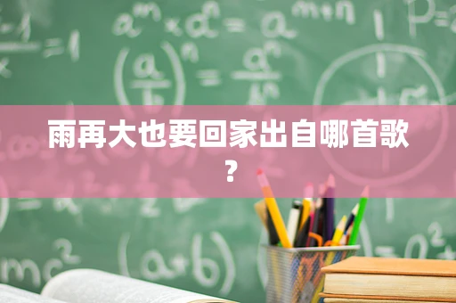 雨再大也要回家出自哪首歌？