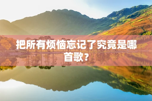 把所有烦恼忘记了究竟是哪首歌？