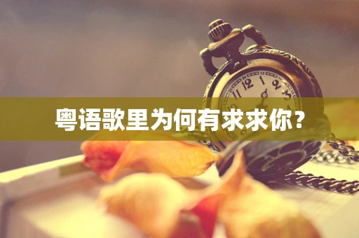 粤语歌里为何有求求你？