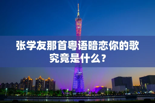 张学友那首粤语暗恋你的歌究竟是什么？
