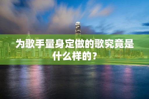 为歌手量身定做的歌究竟是什么样的？