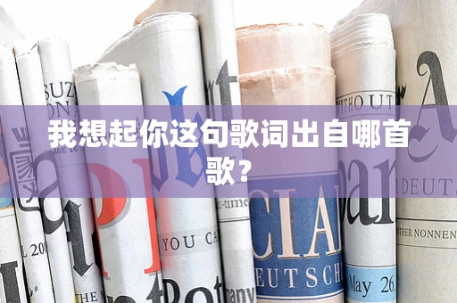 我想起你这句歌词出自哪首歌？