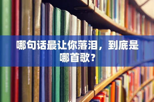 哪句话最让你落泪，到底是哪首歌？