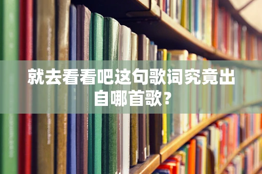 就去看看吧这句歌词究竟出自哪首歌？