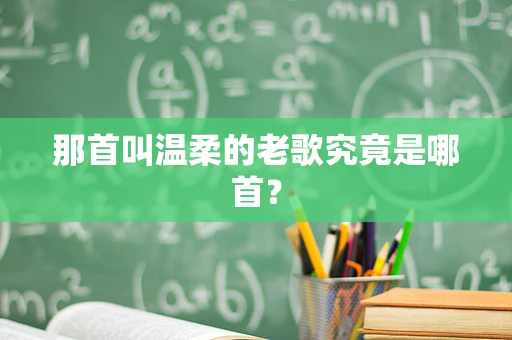 那首叫温柔的老歌究竟是哪首？