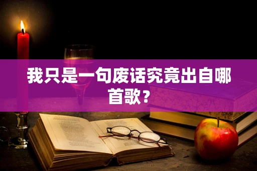 我只是一句废话究竟出自哪首歌？