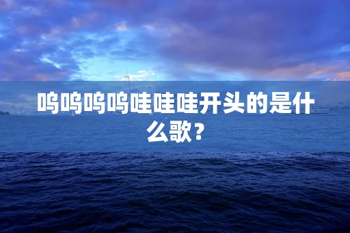 呜呜呜呜哇哇哇开头的是什么歌？