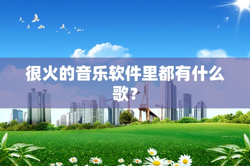 很火的音乐软件里都有什么歌？