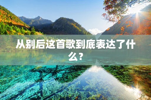 从别后这首歌到底表达了什么？