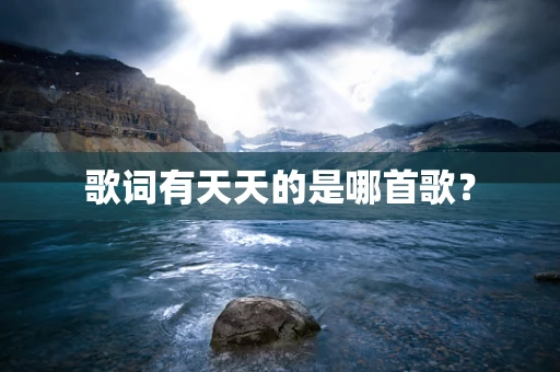 歌词有天天的是哪首歌？