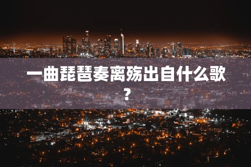 一曲琵琶奏离殇出自什么歌？