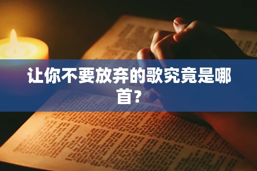 让你不要放弃的歌究竟是哪首？