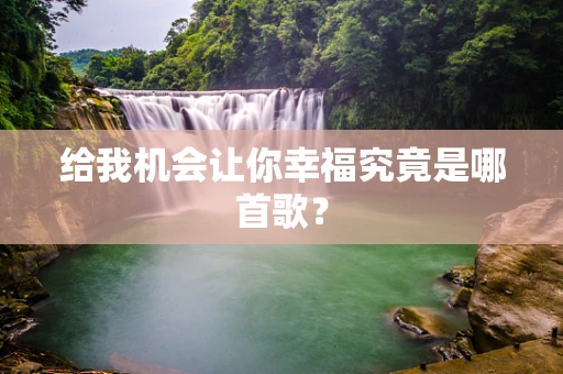 给我机会让你幸福究竟是哪首歌？